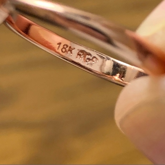 18K Rose Gold Diamond Ring Size 6 - Picture 8 of 13
